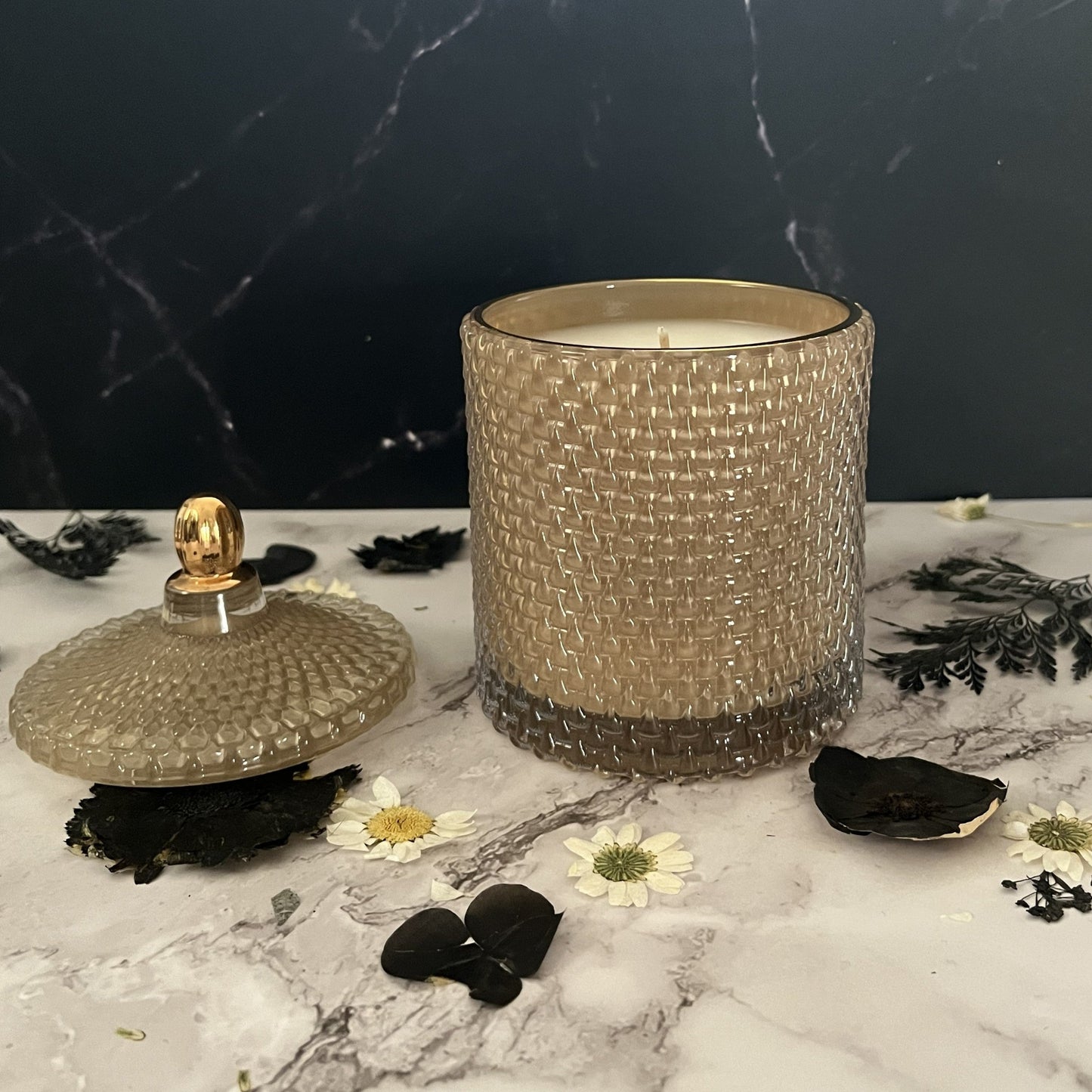 Coconut Milk & Sandalwood- Majestic Opulence 11 oz Candle (Beige)