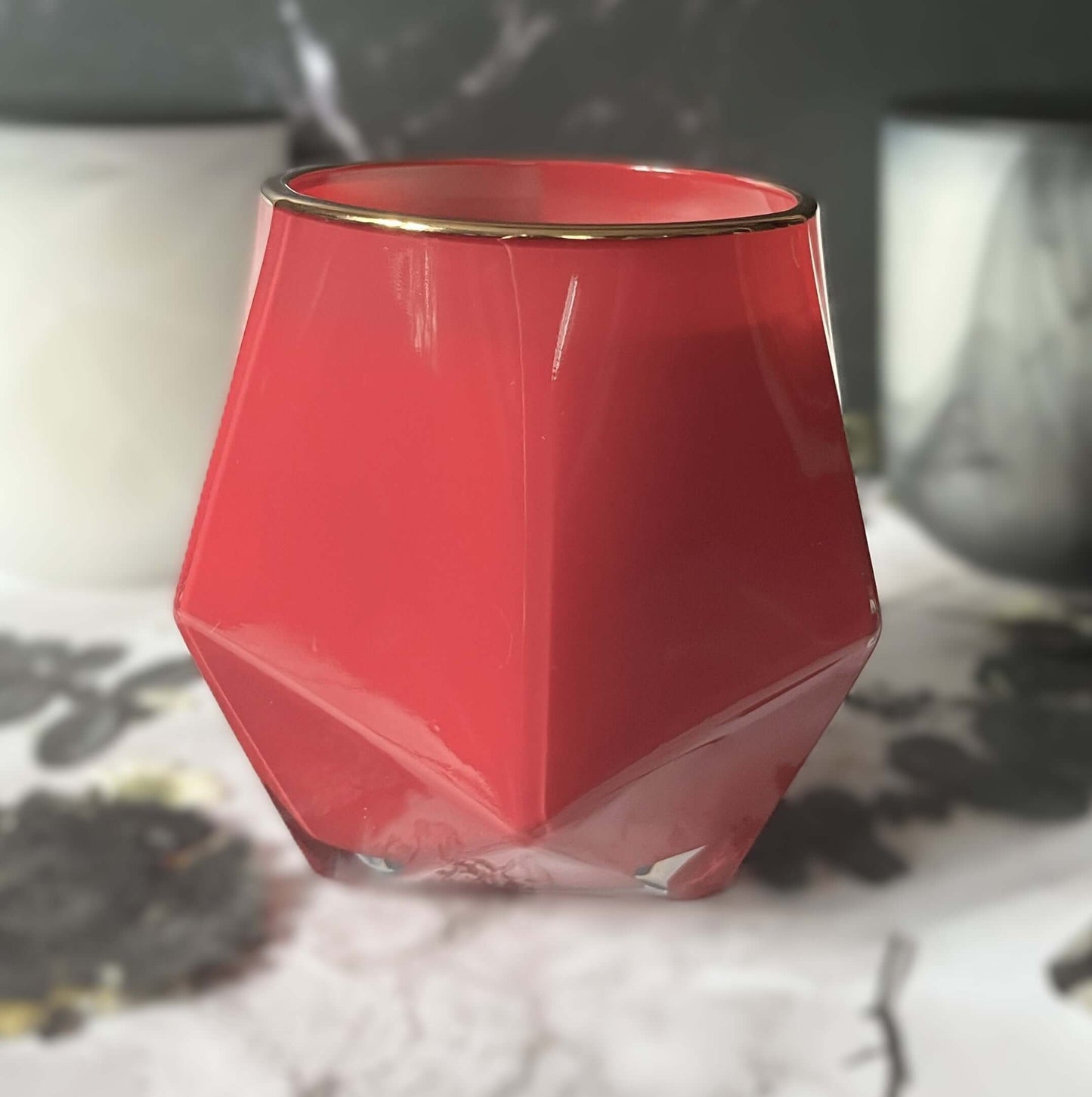 Cranberry Mimosa- Chic Hexagon 14.75 oz Candle (Red)