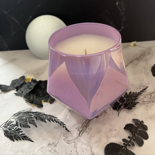 Black Currant & Jasmine- Chic Hexagon 14.75 oz Candle (Lilac)