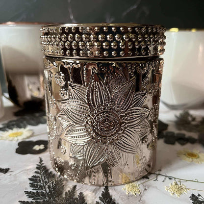 Gilded Mandarin- Metallic Lotus Glass 9.5 oz Candle (Rose Gold)