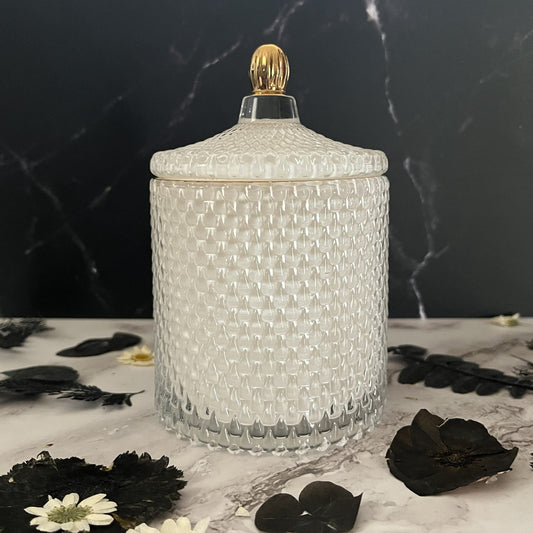 Coconut Milk & Sandalwood- Majestic Opulence 11 oz Candle (White)