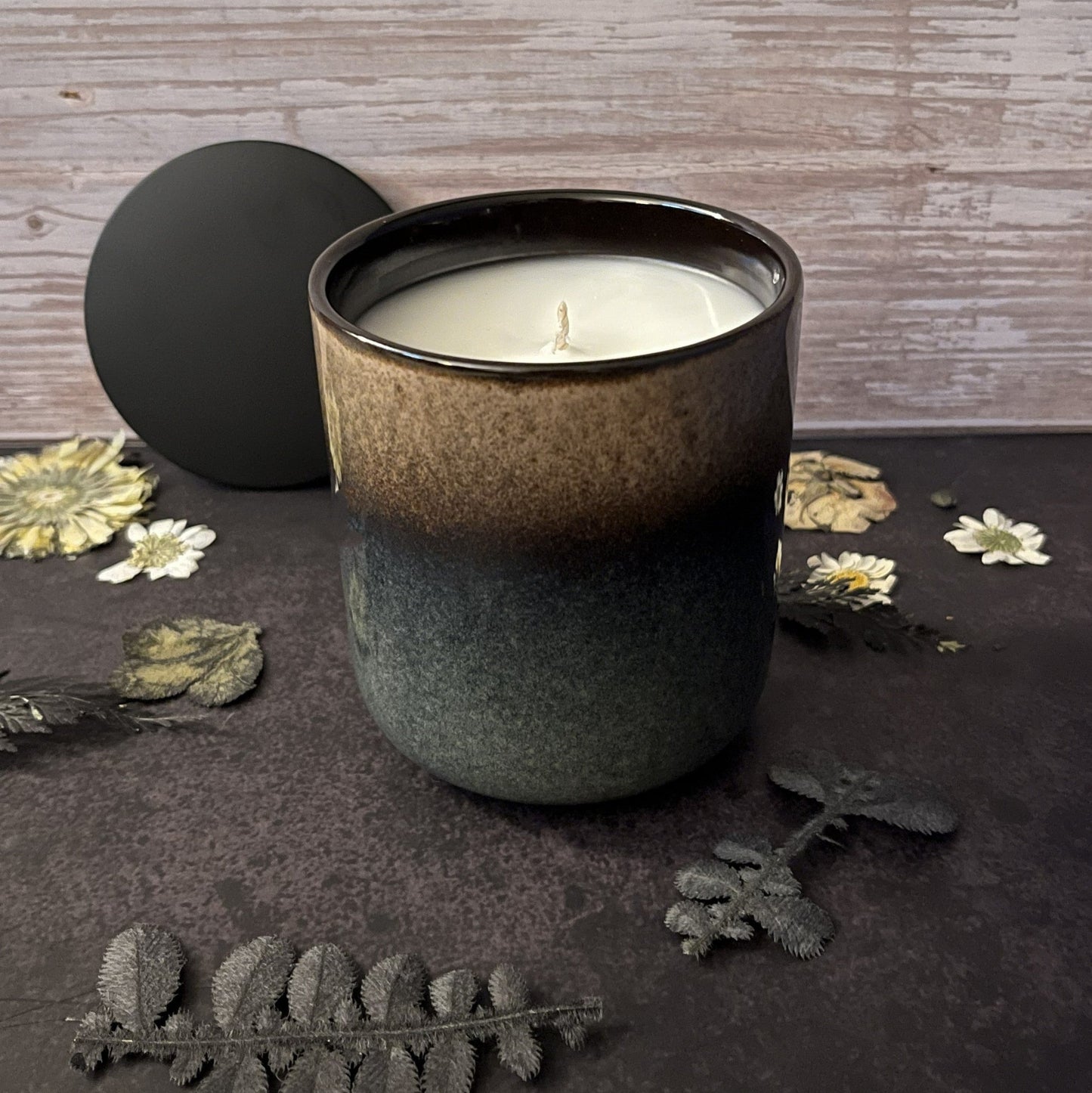 Coffee Shop- Earthy Ombre Ceramic 11 oz Candle