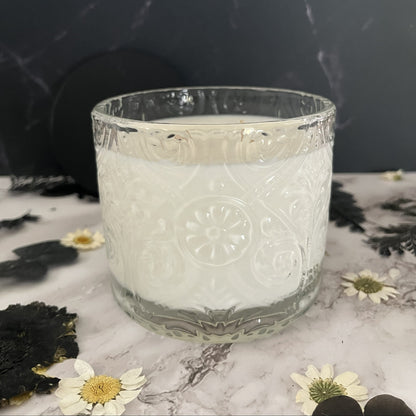 Frosted Juniper- Stately Illuminator 11.5 oz Candle (White / Clear)